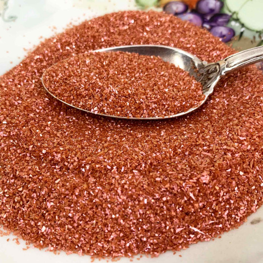 German Glass Glitter in Pearl Autum ~ Medium Grit ~ 2 oz in Jar