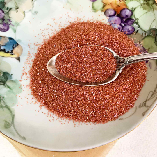German Glass Glitter in Pearl Autum ~ Medium Grit ~ 2 oz in Jar