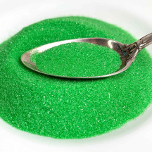 Clear Green German Glass Glitter ~ Fine Grit ~ 2 oz in Jar