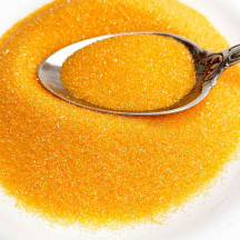 Clear Orange German Glass Glitter ~ Fine Grit ~ 2 oz in Jar