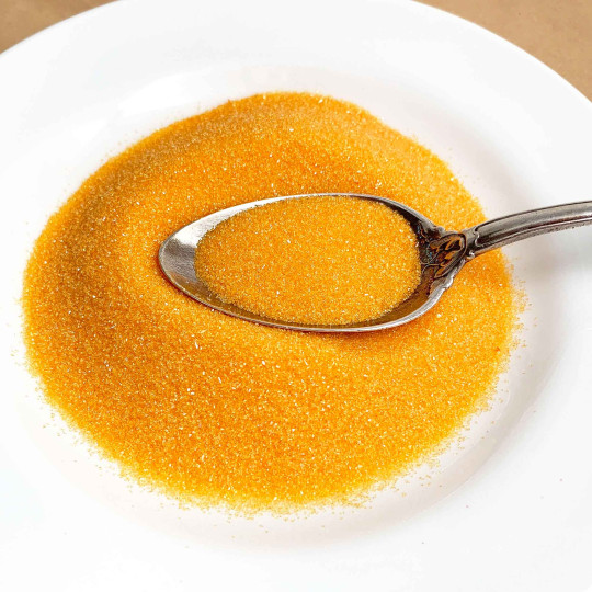 Clear Orange German Glass Glitter ~ Fine Grit ~ 2 oz in Jar