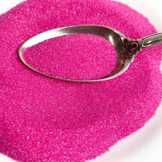 Clear Pink German Glass Glitter ~ Fine Grit ~ 2 oz in Jar