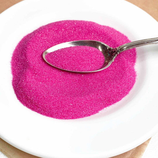 Clear Pink German Glass Glitter ~ Fine Grit ~ 2 oz in Jar