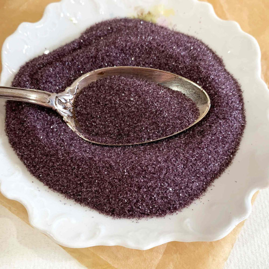 German Glass Glitter in Dark Plum Purple ~ Fine Grit ~ 2 oz in Jar
