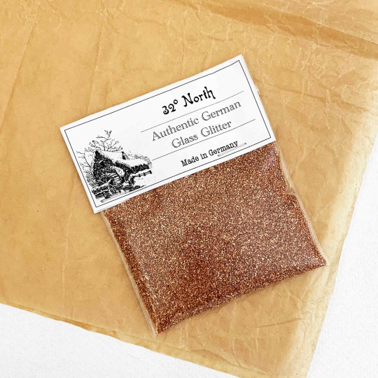 1 oz German Glass Glitter in Copper ~ Fine Grit