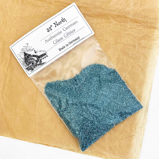 1 oz German Glass Glitter in Ocean Blue ~ Fine Grit