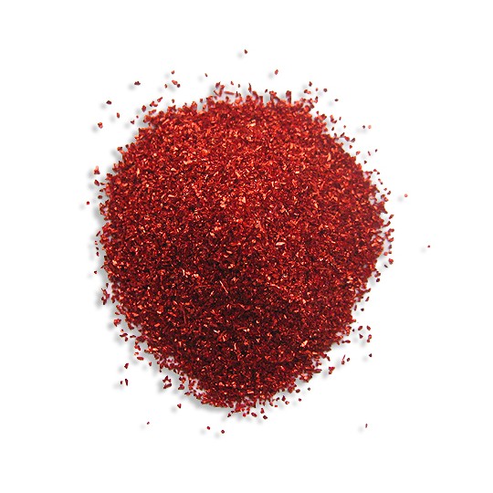 German Glass Glitter in Ruby Red ~ Fine Grit ~ 2 oz in Jar