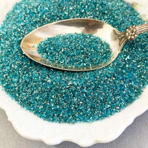 German Glass Glitter in Aqua Blue ~ Medium Grit ~ 2 oz in Jar