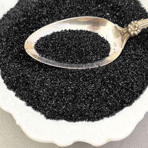 German Glass Glitter in Black ~ Fine Grit ~ 2 oz in Jar