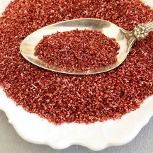 German Glass Glitter in Brick Red ~ Medium Grit ~ 2 oz in Jar