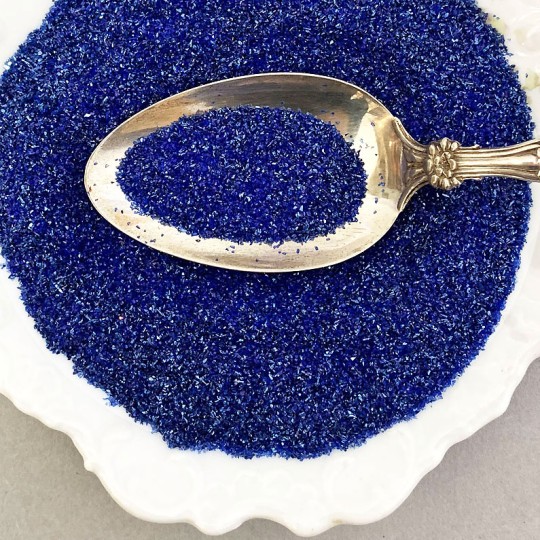 German Glass Glitter in Cobalt Blue ~ Fine Grit ~ 2 oz in Jar
