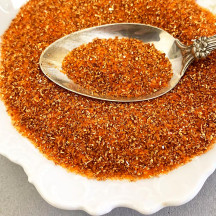 German Glass Glitter in Pumpkin Orange ~ Medium Grit ~ 2 oz in Jar