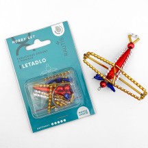 Glass Bead Ornament DIY Project Kit ~ Airplane ~ Multi-Colored ~ Czech Instructions
