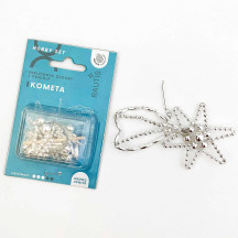 Glass Bead Ornament DIY Project Kit ~ Comet ~ Silver ~ Czech Instructions