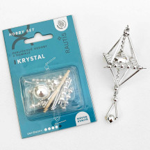 Glass Bead Ornament DIY Project Kit ~ Crystal ~ Silver ~ Czech Instructions
