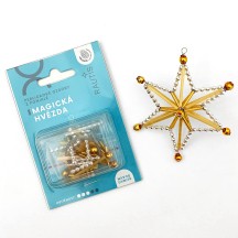 Magic Star Ornament Glass Bead Project Kit ~ Gold and Silver  ~ Czech Republic