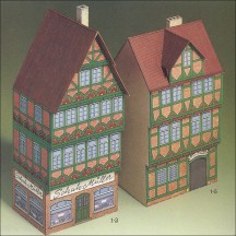 Two Petite Houses from Celle Paper Project Kit ~ Germany