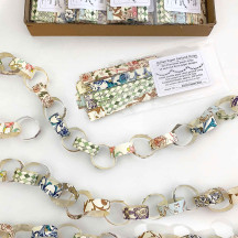 Petite Paper Chain Garland Fancy Italian Paper Strips ~ Pastel Mix