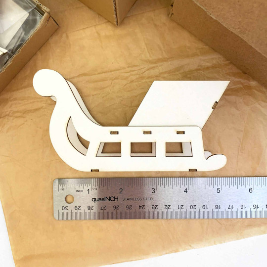 Retro Style Paper Sleigh Assembly Kit
