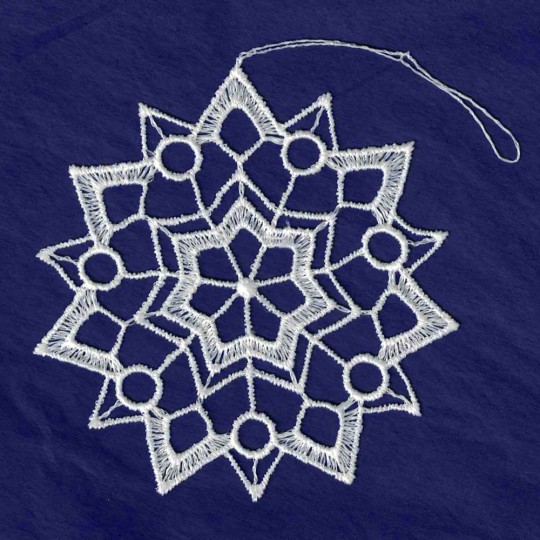 White Lace Classic Snowflake Ornament ~ 3-1/4" 