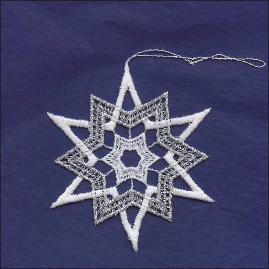 Lace Snowflake And Heart Ornaments From Germany