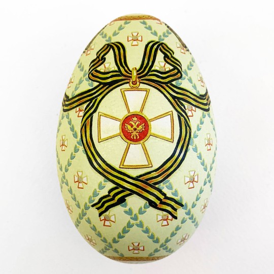 Ivory Regal Order Faberge Egg Metal Easter Tin ~ 4-1/4" tall