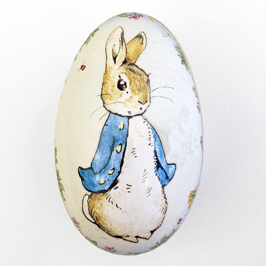 Peter Rabbit Metal Easter Egg Tin ~ 4-1/4" tall