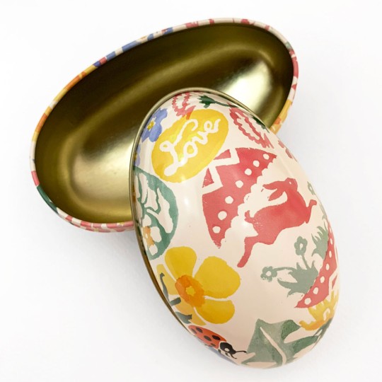 Easter Collage Metal Easter Egg Tin ~ 4-1/4" tall