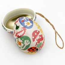 Easter Collage Metal Easter Egg Tin and Ornament ~ 2-3/4" tall ~ Emma Bridgewater Design