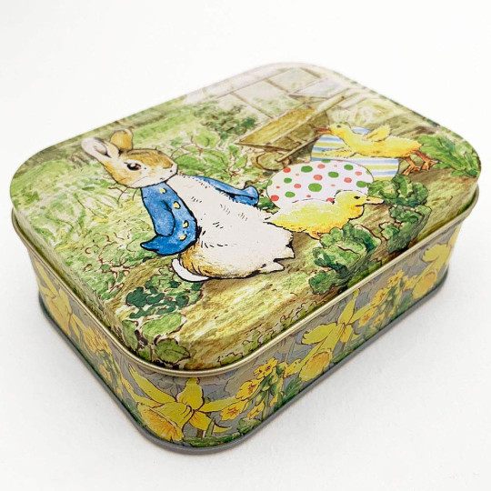 Peter Rabbit Easter Tin ~ 4-1/4 x 3-1/4" ~ England