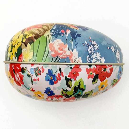 Nostalgic Bunnies Metal Easter Egg Tin ~ 4-1/4" tall