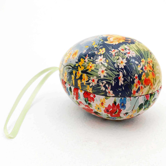 Nostalgic Ducklings Metal Easter Egg Tin and Ornament ~ 2-3/4" tall