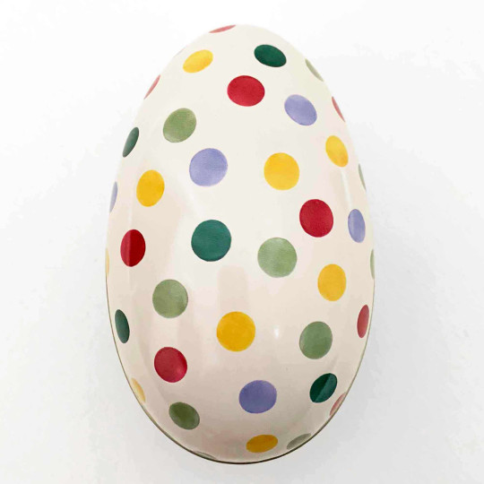 Polka Dot Metal Easter Egg Tin ~ 4-1/4" tall ~ Emma Bridgewater Design ~ Small Polka Dots