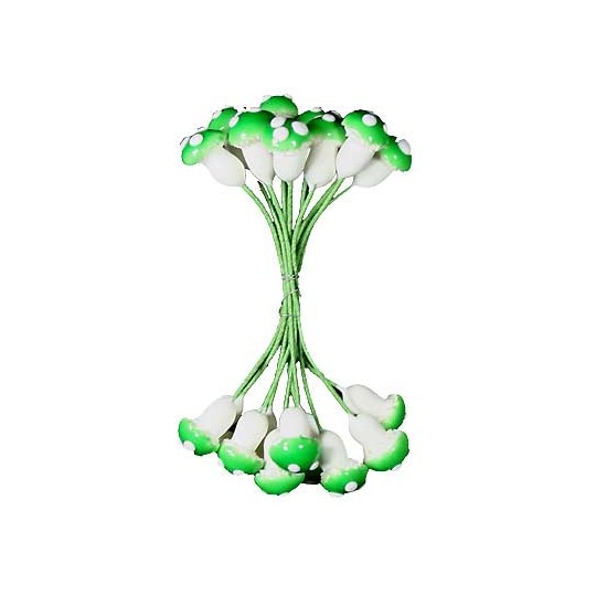 20 Large Compostition Mushroom Stamen from Germany ~ Green