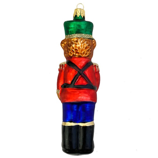 Musician Bear with Saxophone Glass Ornament ~ Czech Republic ~ 5" tall