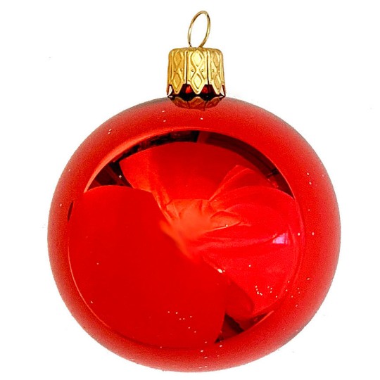 Retro Glossy Red Star Indent Reflector Ornament ~ 2-1/4" tall