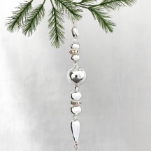 Fancy Beaded Drop Christmas Ornament with Rhinestones~ 5-1/4" ~ Czech Republic