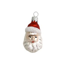 Mini Blown Glass Santa Ornament ~ Czech Repub. ~ 2" tall