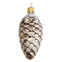 Light Brown Pine Cone Christmas Ornament ~ Czech Republic ~ 3-1/4" long