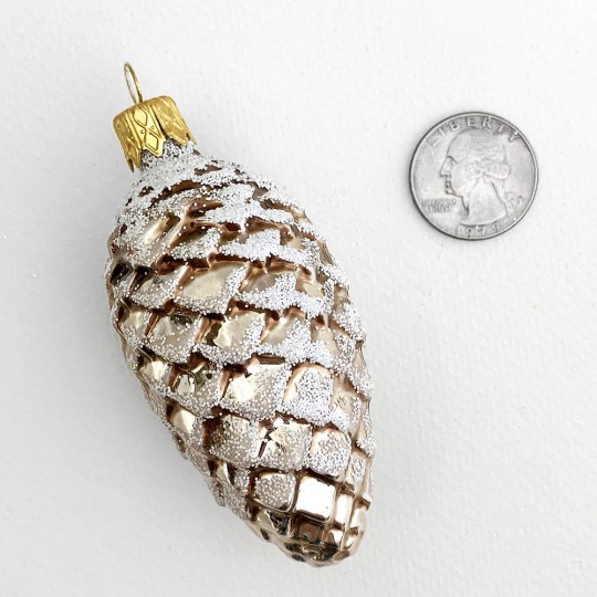 Light Brown Pine Cone Christmas Ornament ~ Czech Republic ~ 3-1/4" long