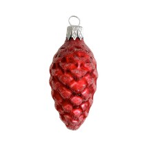 Petite Matte Dark Red Pine Cone Christmas Ornament ~ 2-3/8" long