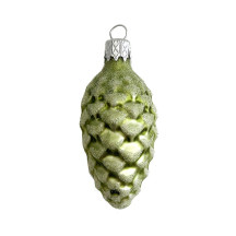 Petite Matte Green Pine Cone Christmas Ornament ~ 2-3/8" long