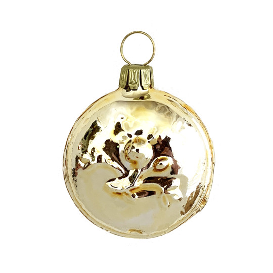 Blown Glass Pocket Watch Ornament ~ Germany ~ 1-3/4" tall