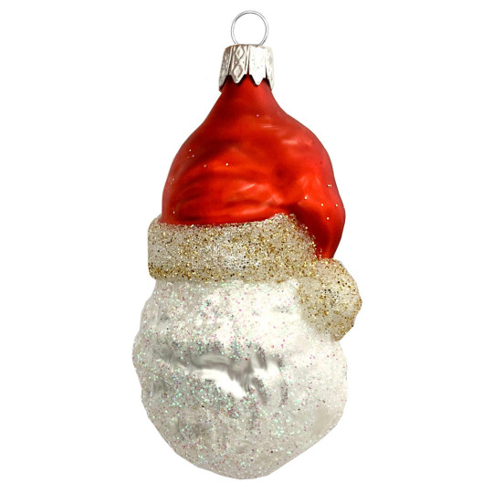 Large Blown Glass Santa Head ~ Czech Repub. ~ 3-3/4" long