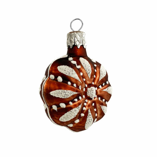 Gingerbread Flower Ornament ~ Czech Republic ~ 2" tall