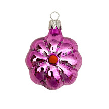 Small Light Purple Flower Ornament ~ Czech Republic ~ 2" tall