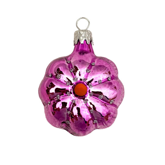 Small Light Purple Flower Ornament ~ Czech Republic ~ 2" tall