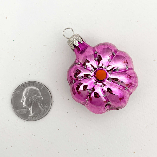 Small Light Purple Flower Ornament ~ Czech Republic ~ 2" tall