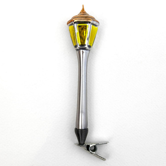 Clipping Lantern Blown Glass Icicle Ornament ~ Germany ~ 4-1/2" long