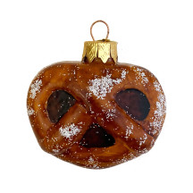 Pretzel Twist Glass Christmas Ornament ~ Germany ~ 2-1/4" tall